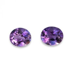 Amethyste Origine Madagascar (Am26A) 2x 1.2 carats : 100 €